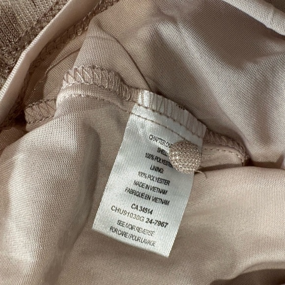 Tamara H NWT pink champagne floral metallic sheer blouse shirt size medium - Picture 8 of 16